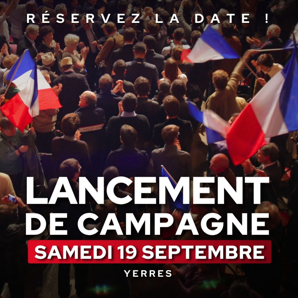 Lancement de campagne, samedi 19 septembre 2026 : Réservez la date !